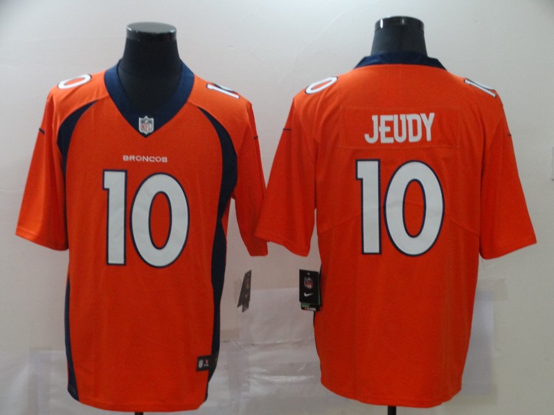Men's Denver Broncos Jerry Jeudy #10 Orange Jersey